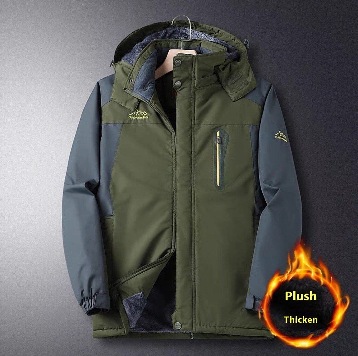 Men's Assault Jacket Fleece-lined Thickened  Coat